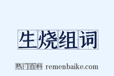 生烧组词是什么意思的图片